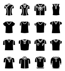 Shirt icon set.  Man, Woman And Unisex Shirt. 