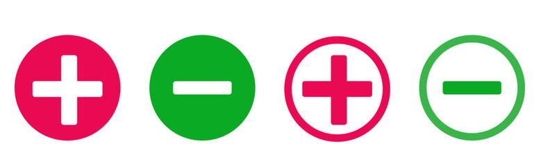 Obraz premium Plus and minus sign