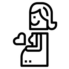 pregnant line icon style