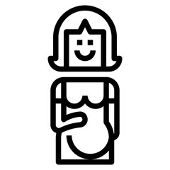 pregnant line icon style