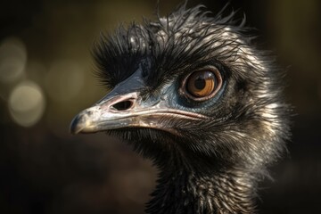 Emu, an Australian bird. Generative AI