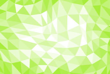 背景素材_三角形モザイク_黄緑