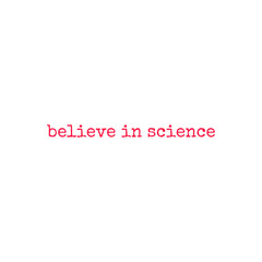 Believe in science text png icon