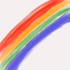 Obraz premium Art rainbow color brush. Painting background