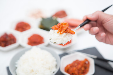 Korean traditional food, salted seafood