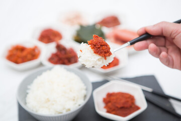 Korean traditional food, salted seafood