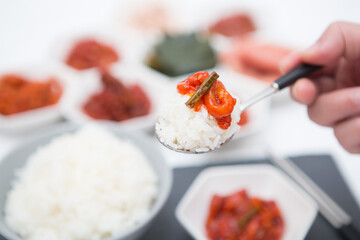 Korean traditional food, salted seafood