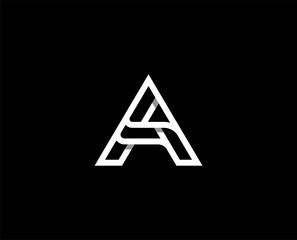 Creative letter A monogram line logo design concept. Initial symbol for corporate business identity. Alphabet vector element