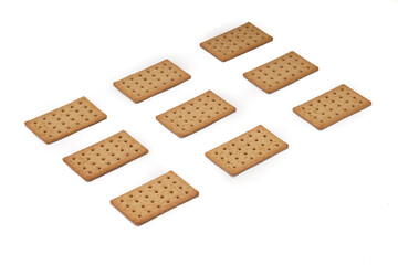 Obraz na płótnie Canvas A stack of coffee flavored crackers