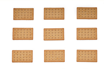 Obraz na płótnie Canvas A stack of coffee flavored crackers
