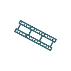 film negatives icon. Thin line film negatives icon from cinema and theater collection. Outline vector isolated on white background. Editable film negatives symbol can be used web and mobile