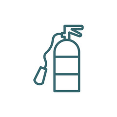 fire extinguisher icon. Thin line fire extinguisher icon from hotel and restaurant collection. Outline vector isolated on white background. Editable fire extinguisher symbol can be used web and mobile