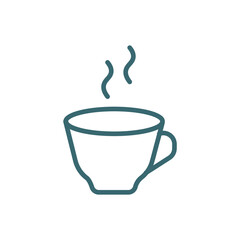 coffee icon. Thin line coffee icon from hotel and restaurant collection. Outline vector isolated on white background. Editable coffee symbol can be used web and mobile