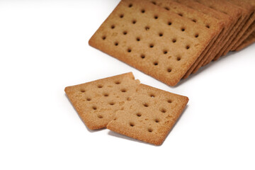 A stack of coffee flavored crackers