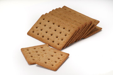 A stack of coffee flavored crackers