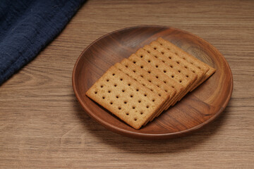 A stack of coffee flavored crackers