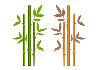 Fototapeta na wymiar Vector bamboo stick hand drawn illustration isolated on white background