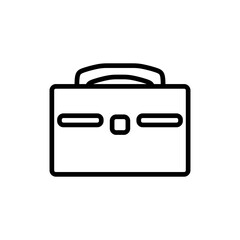 Briefcase or office bag icon, outline vector illustration in trendy style. Editable graphic resources for many purposes.