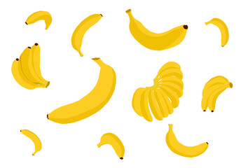 Fototapeta na wymiar bananas floating in the air