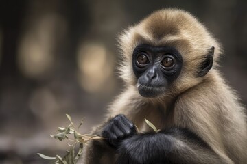 Obraz premium Thailand Gibbon. Generative AI