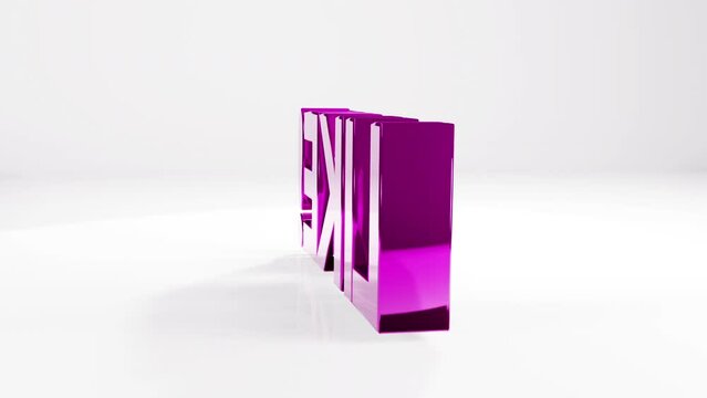 Like 3d text loopable animation background