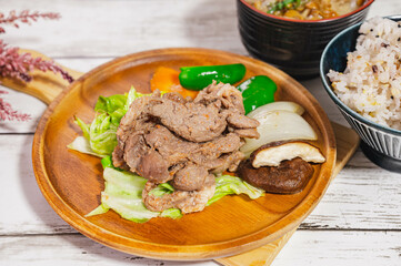 夕食のジンギスカン