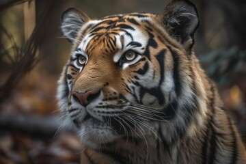 Fototapeta na wymiar a zoo's Siberian tiger. Generative AI