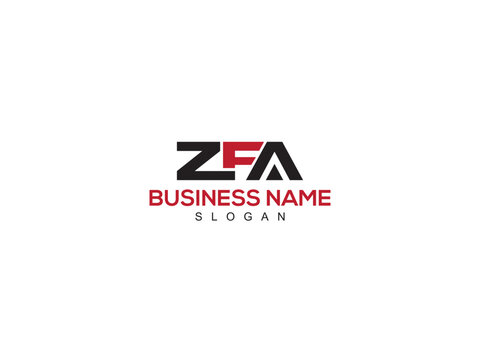 ZFA zf Abstract Monogram Letter, Colorful zfa Logo Letter Vector Image