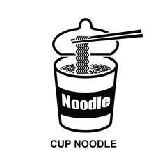 Cup noodle icon isolated on background vector illustration.