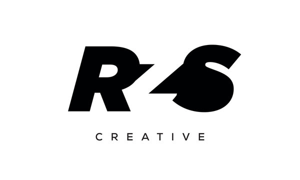 RZS letters negative space logo design. creative typography monogram vector	