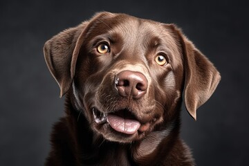 Fototapeta premium brown labrador. Generative AI