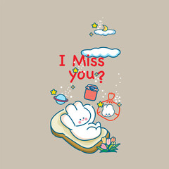 Cute Kawaii Cute bunny funny Sweet rabbit Earth star phone