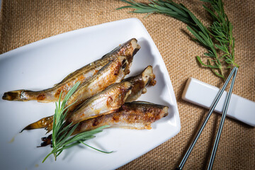 Today's dinner is braised fish and grilled fish