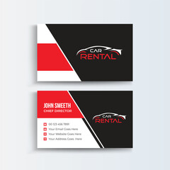 Car Rental Business Company Business card design, abstract visiting card, corporate card design,