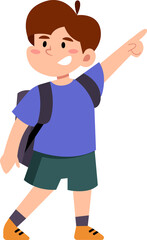 school boy student with school bag