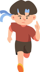school boy student runner running