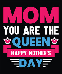 Naklejka na ściany i meble Mother's day t-shirt design. Best t-shirt designs for mother's day