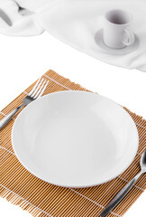 Empty plate and kitchen ware isolated to PNG file - 582627989