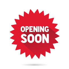 Opening soon banner design. store badge icon. Vector illustration. web element.