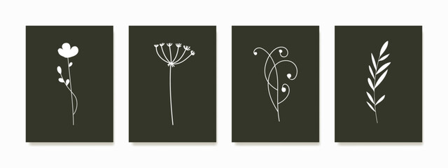 minimalist botanical wall art. Featuring hand-drawn organic shapes in natural colors, these designs are perfect for framed prints, canvas artwork, canvas prints, posters, and wallpaper.