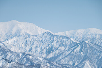 Beautiful snow mountain view , yuzawa , Japan ,Winter landscape views is snow