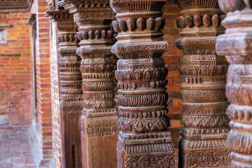 Wooden art craving decor in Patan Durbar Square, is situated at the centre of the city of Lalitpur. It's former ancient royal palace and a marvel of Newar architecture