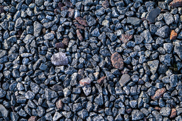 texture of gravel stones on ground