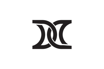 DC logo design concept ambigram