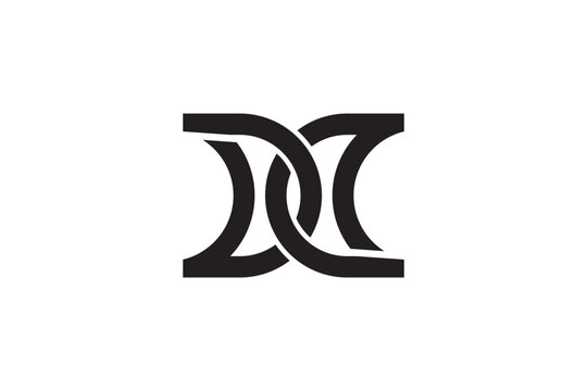 DC logo design concept ambigram