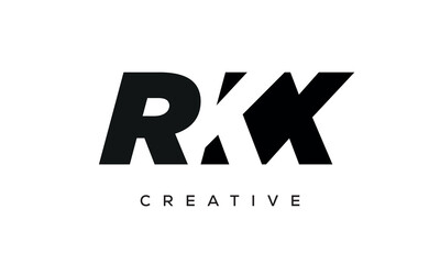 RKX letters negative space logo design. creative typography monogram vector	