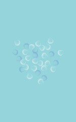 Ultramarine Shellfish Background Blue Vector. Seashell Cartoon Graphic. Exotic Texture. White Clam Maritime Pattern.