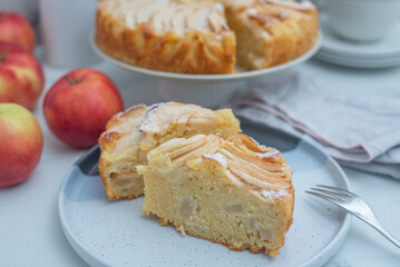 Home made Apple Pie with fresh red apple