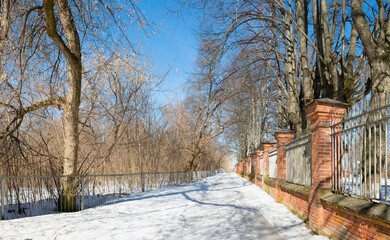spring, fence, outside the city