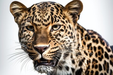 Close up of a Leopard. Generative AI